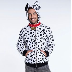 Men’s Dalmation Hoodie Costume.  Size Large/X-Large (42-46).  Worn once.